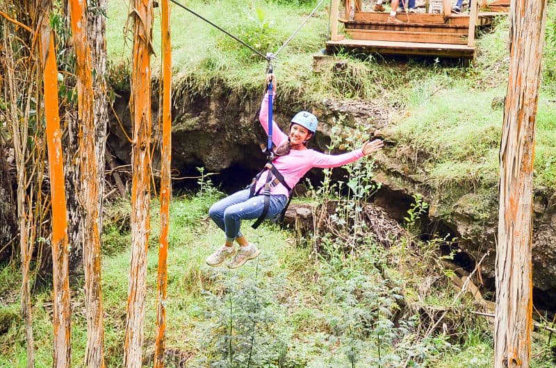 Zipline Through Hawaiian Wilderness